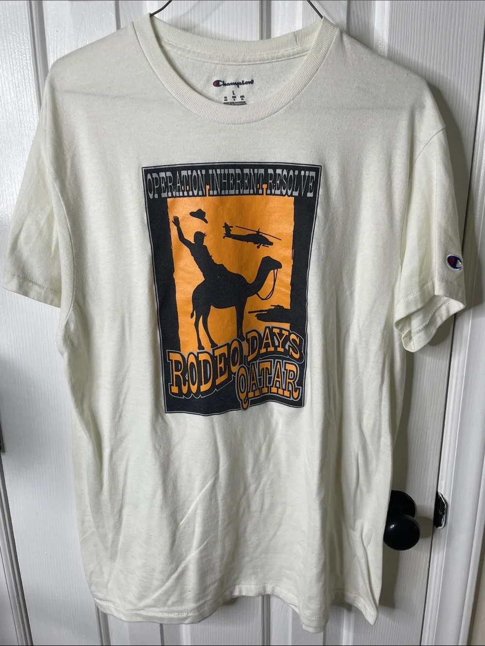 Champion Rodeo Days Qatar Graphic Tee - Cream & Orange - Picture 2 of 5